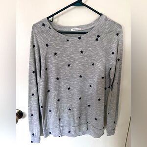 PJ Salvage Stars Pajama Crewneck Sweatshirt Size S